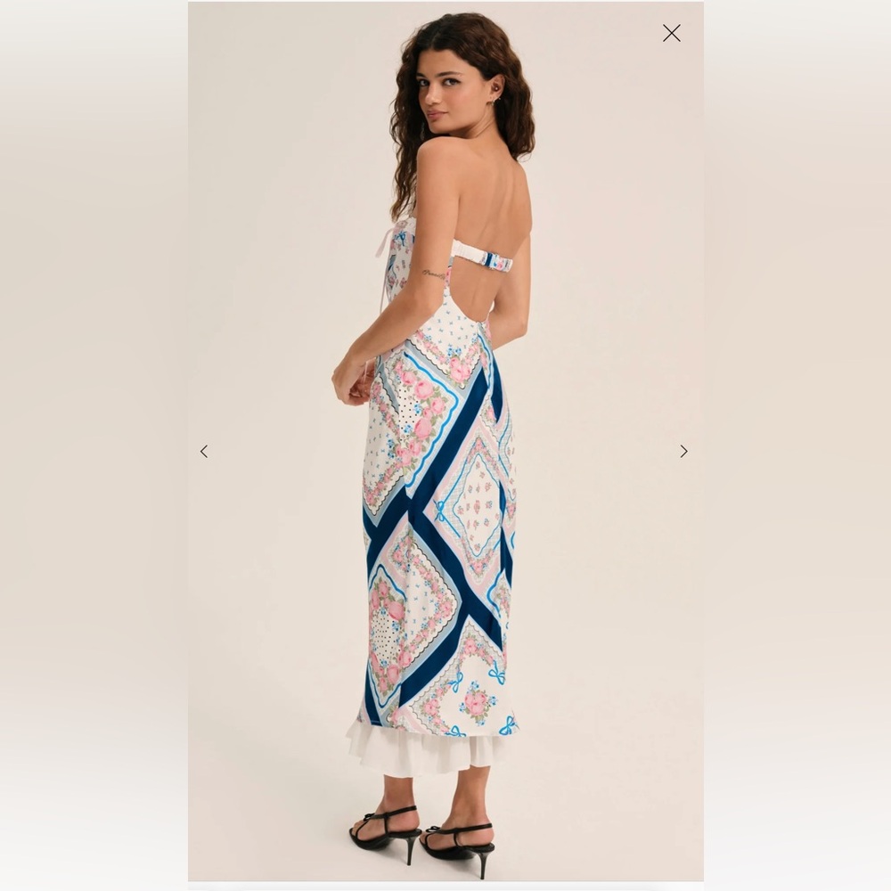 NWT Anthropology FOR LOVE & LEMONS  Daisy Mae Strapless Midi Slip Dress - Picture 6 of 10